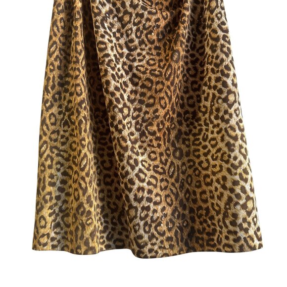 Vintage Leopard-Print Midi Dress, Size Small - Picture 6 of 7